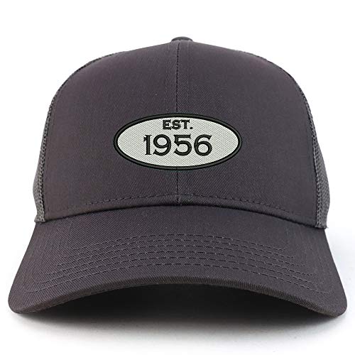 Trendy Apparel Shop Established 1956 Embroidered 65th Birthday High Profile High Profile Trucker Mesh Cap