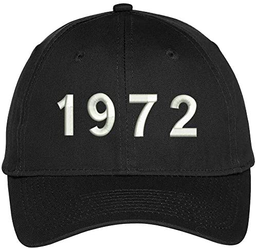 Trendy Apparel Shop 1972 Birth Year Embroidered Baseball Cap