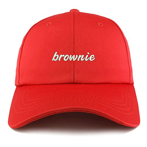 Trendy Apparel Shop Brownie Embroidered Structured Satin Adjustable Cap