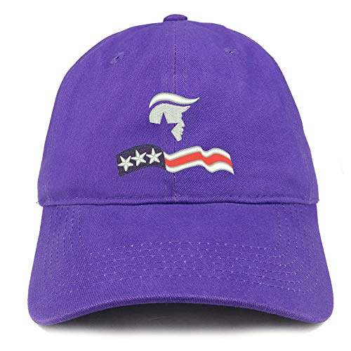 Trendy Apparel Shop Trump Flag Embroidered Unstructured Cotton Dad Hat