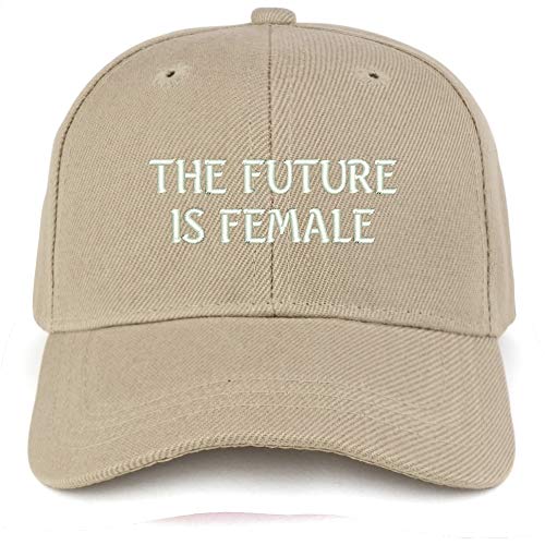 Trendy Apparel Shop The Future is Female Embroidered Youth Size Kids Structured Baseball Cap