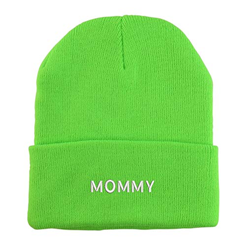 Trendy Apparel Shop Mommy Embroidered Winter Long Cuff Beanie