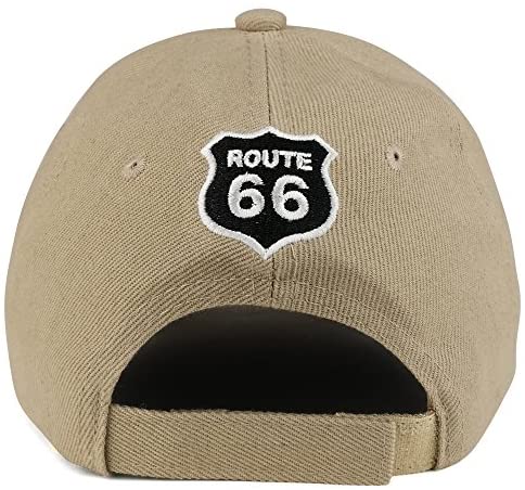 Trendy Apparel Shop Route 66 The Mother Road Puff Embroidered Structured Baseball Cap