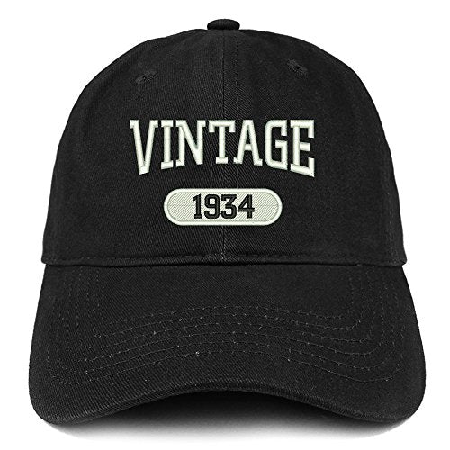 Trendy Apparel Shop Vintage 1934 Embroidered 87th Birthday Relaxed Fitting Cotton Cap