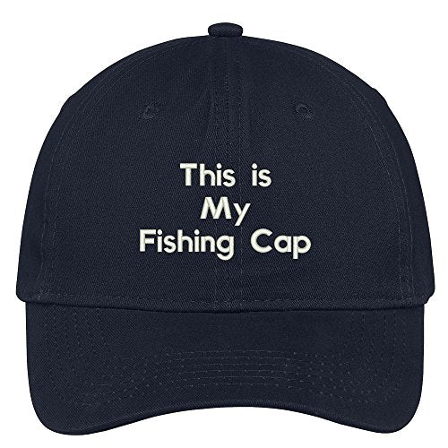 Trendy Apparel Shop This is My Fishing Cap Embroidered Brushed 100% Cotton Baseball Cap