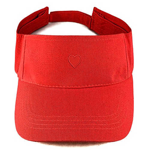 Trendy Apparel Shop Emoticon Heart Embroidered Summer Adjustable Visor