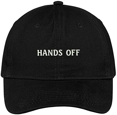 Trendy Apparel Shop Hands Off Embroidered Soft Crown 100% Brushed Cotton Cap