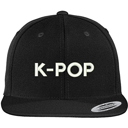 Trendy Apparel Shop K Pop Embroidered Flat Bill Snappy Baseball Cap