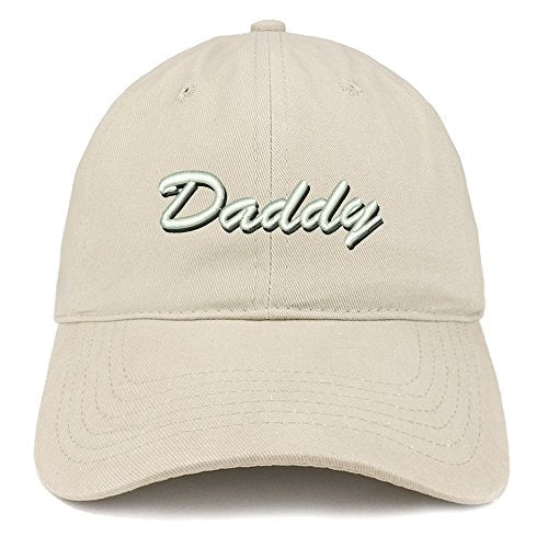 Trendy Apparel Shop Daddy Script Font Shadow Embroidered Brushed Cotton Cap