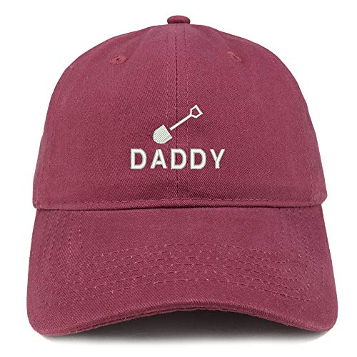Trendy Apparel Shop Daddy with Shovel Embroidered Brushed Cotton Cap