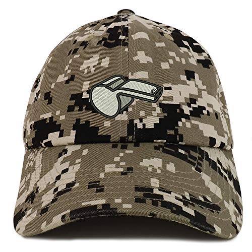Trendy Apparel Shop Referee Whistle Blower Soft Crown 100% Brushed Cotton Cap