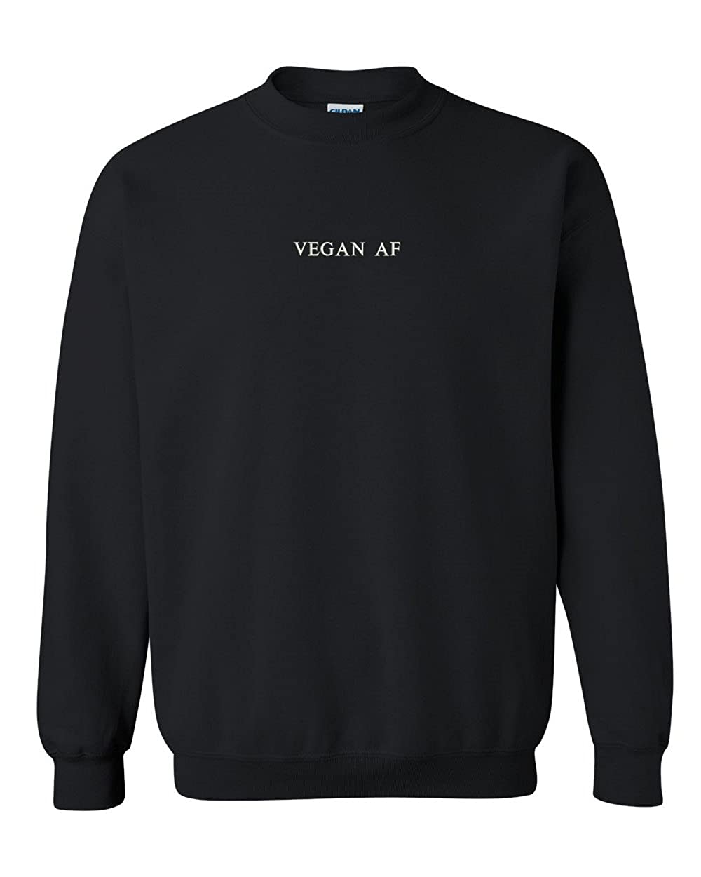Trendy Apparel Shop Vegan AF Embroidered Crewneck Sweatshirt