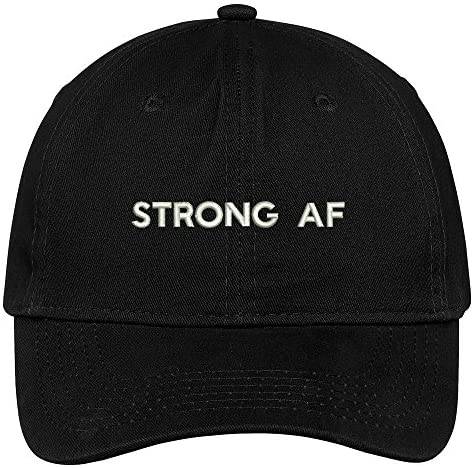 Trendy Apparel Shop Strong AF Embroidered Brushed Cotton Dad Hat Cap