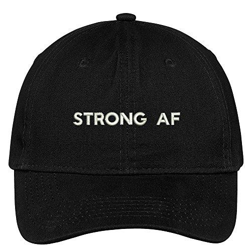 Trendy Apparel Shop Strong AF Embroidered Brushed Cotton Dad Hat Cap