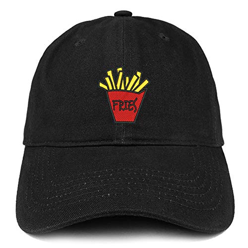 Trendy Apparel Shop Fries Embroidered Soft Crown 100% Brushed Cotton Cap