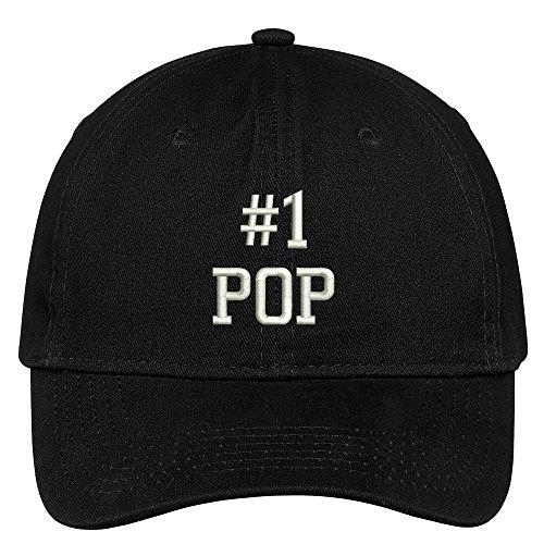 Trendy Apparel Shop Number One Pop Embroidered Low Profile Deluxe Cotton Cap Dad Hat