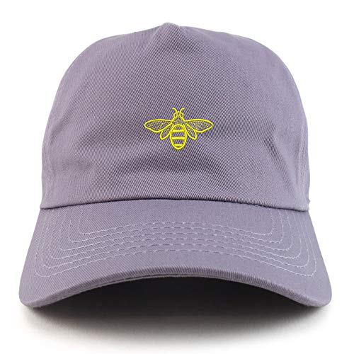 Trendy Apparel Shop Bee Embroidered Unstructured 5 Panel Dad Baseball Cap