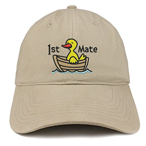 Trendy Apparel Shop 1st Mate Embroidered Low Profile Brushed Cotton Cap