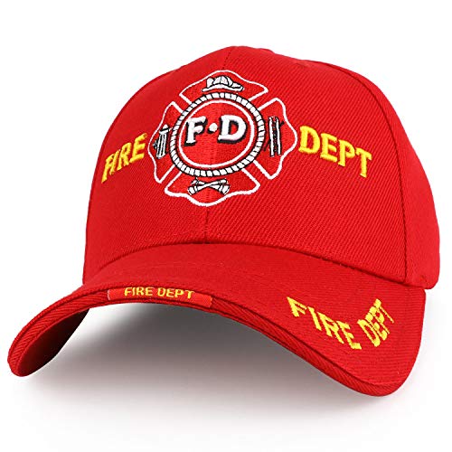 Trendy Apparel Shop Fire FD Solid Color 3D Embroidered Baseball Cap