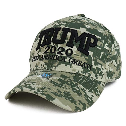 Trendy Apparel Shop 3D Trump 2020 Keep America Great Embroidered Structured Cap