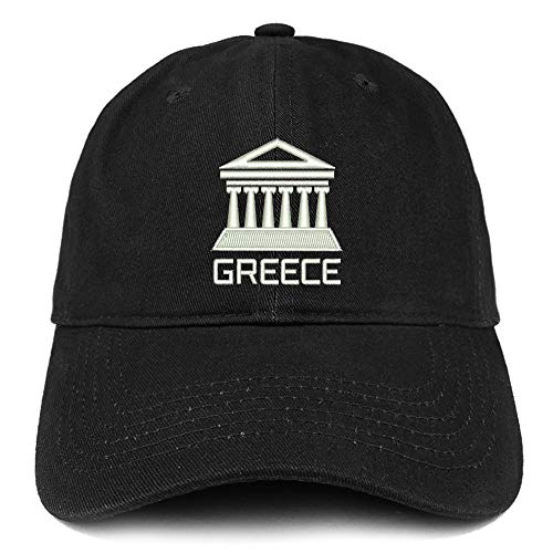 Trendy Apparel Shop Greece Embroidered Soft Crown 100% Brushed Cotton Cap