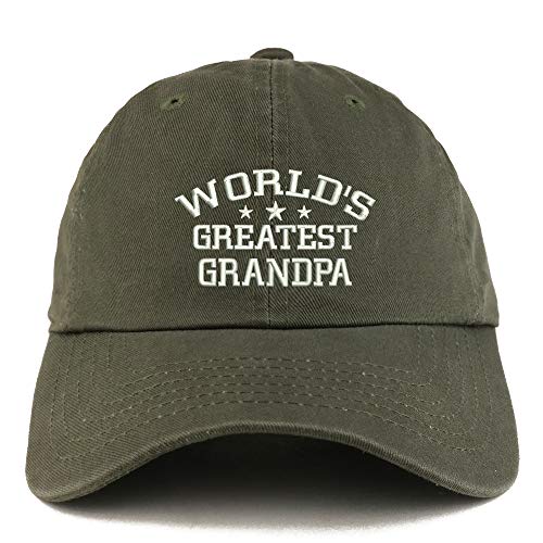 Trendy Apparel Shop World's Greatest Grandpa Solid Adjustable Unstructured Hat