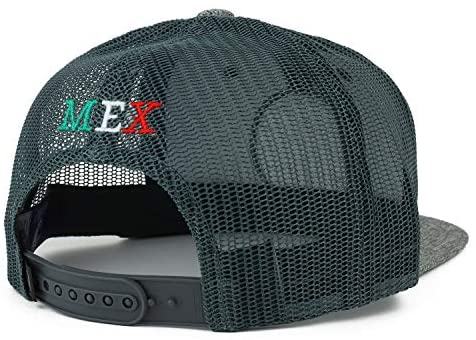Trendy Apparel Shop Mexican Coat of Arms Embroidered Linen Trucker Snapback Cap