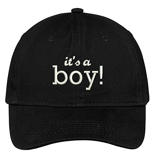 Trendy Apparel Shop It's A Boy! Embroidered Soft Crown 100% Brushed Cotton Cap