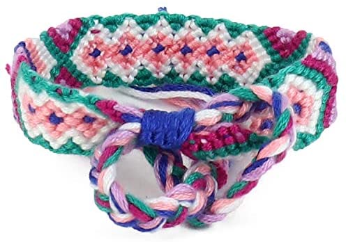 Trendy Apparel Shop Handmade Woven Adjustable Friendship Braided Bracelet 2 Pack