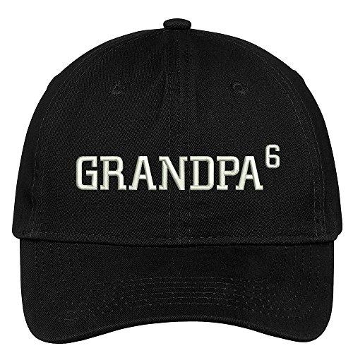 Trendy Apparel Shop Grandpa of 6 Grandchildren Embroidered 100% Quality Brushed Cotton Baseball Cap