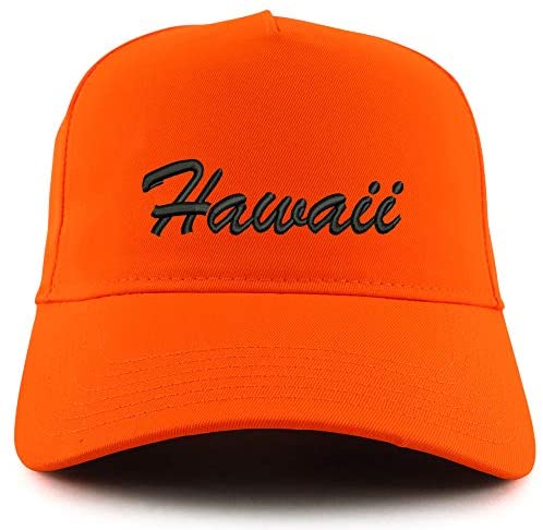 Trendy Apparel Shop Hawaii Embroidered Neon 5 Panel Baseball Cap