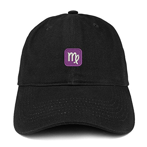 Trendy Apparel Shop Emoticon Virgo Embroidered 100% Soft Brushed Cotton Low Profile Cap