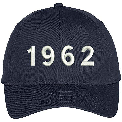 Trendy Apparel Shop 1962 Birth Year Embroidered Baseball Cap