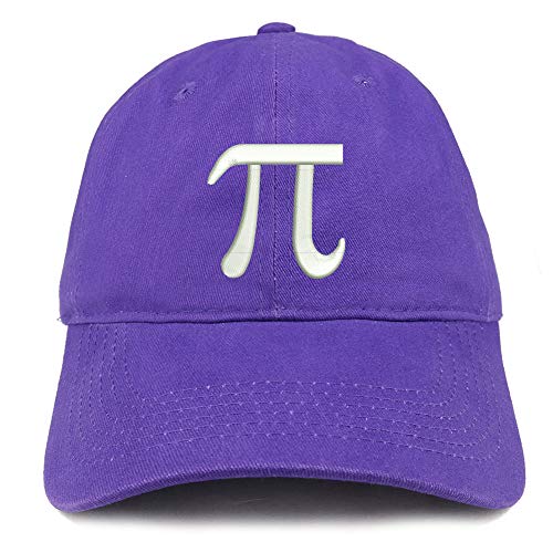 Trendy Apparel Shop Pi Day Symbol Embroidered Soft Crown 100% Brushed Cotton Cap