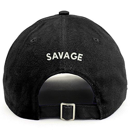 Trendy Apparel Shop Savage (Back) Embroidered 100% Cotton Dad Hat