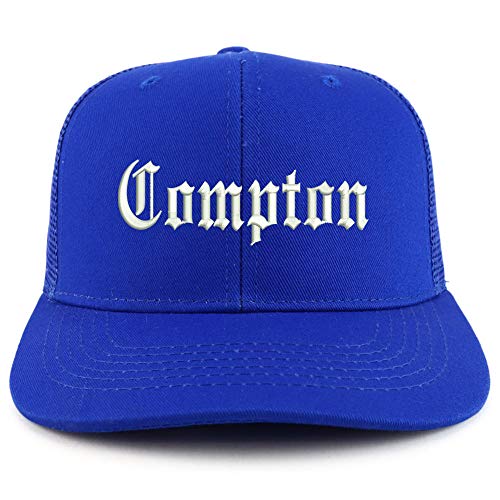 Trendy Apparel Shop Compton City Old English Two Tone Trucker Baseball Cap