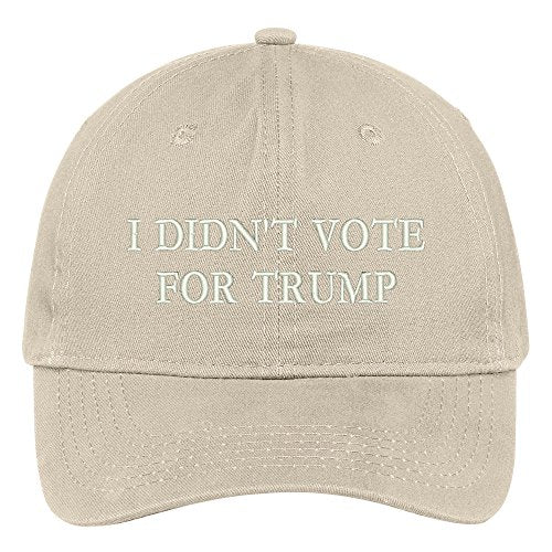 Trendy Apparel Shop I Didn't Vote for Trump Embroidered Soft Low Profile Adjustable Cotton Cap