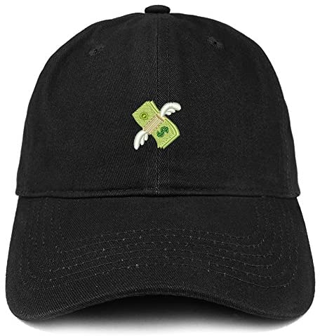 Trendy Apparel Shop Money Emoticon Embroidered Low Profile Brushed Cotton Cap