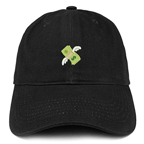 Trendy Apparel Shop Money Emoticon Embroidered Low Profile Brushed Cotton Cap