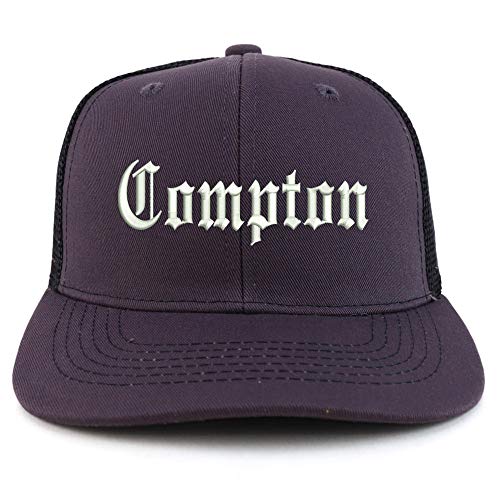 Trendy Apparel Shop Compton City Old English Two Tone Trucker Baseball Cap