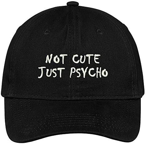 Trendy Apparel Shop Cute Just Psycho Embroidered Soft Low Profile Adjustable Cotton Cap
