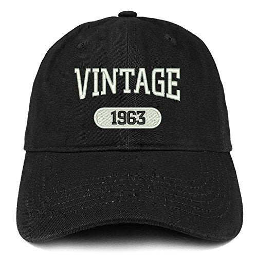 Trendy Apparel Shop Vintage 1963 Embroidered  Birthday Relaxed Fitting Cotton Cap