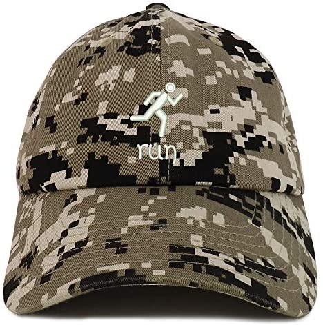 Trendy Apparel Shop Run Embroidered Soft Crown 100% Brushed Cotton Cap