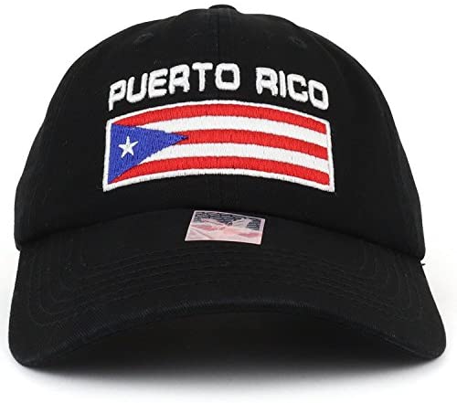 Trendy Apparel Shop 3D Puerto Rico Flag Embroidered Unstructured Dad Hat