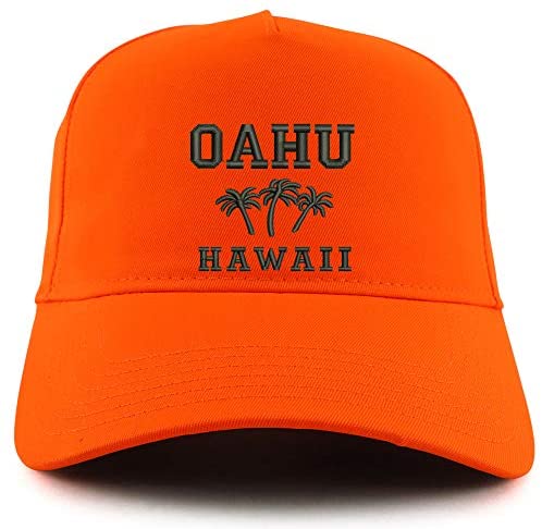 Trendy Apparel Shop Oahu Hawaii Embroidered Neon 5 Panel Baseball Cap