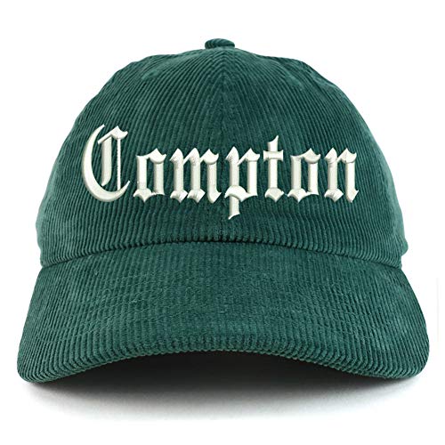 Trendy Apparel Shop Compton City Old English Corduroy Unstructured Baseball Cap