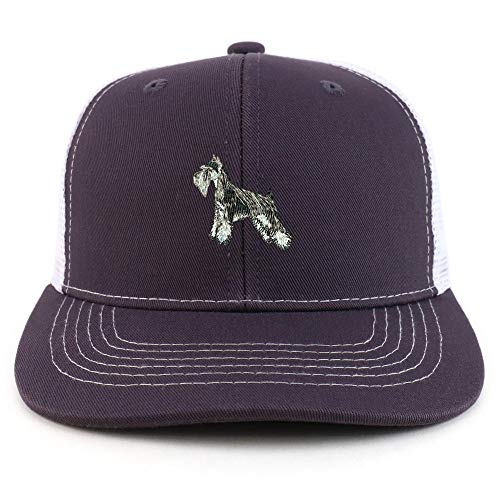 Trendy Apparel Shop Miniature Schnauzer Dog Two Tone Trucker Baseball Cap