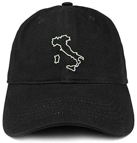Trendy Apparel Shop Italy Map Outline Embroidered Cotton Dad Hat
