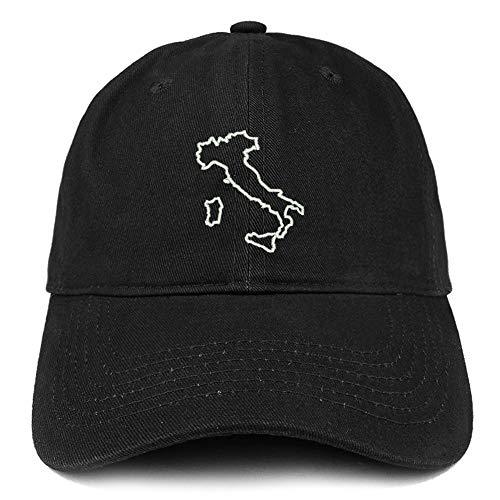 Trendy Apparel Shop Italy Map Outline Embroidered Cotton Dad Hat