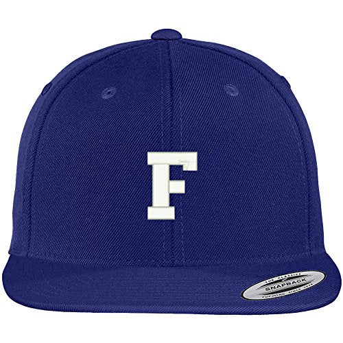 Trendy Apparel Shop Letter F Collegiate Varsity Font Initial Embroidered Baseball Cap